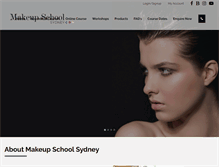 Tablet Screenshot of makeupschoolsydney.com.au